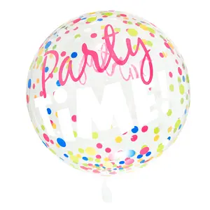 Dekorasi pesta balon warna-warni dekorasi perlengkapan pesta liburan pesta waktu transparan balon Bobo gelembung