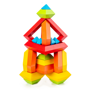 Le puzzle en bois polyvalent en forme de <span class=keywords><strong>pyramide</strong></span>, jouet éducatif pour enfants - Ensemble d'apprentissage précoce - Product Image 4
