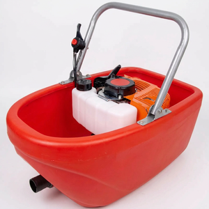 Bomba autocebante de gasolina portátil, Mini motor de gasolina multiusos rojo, bomba de agua con rociador tipo barco flotante - Product Image 1