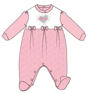 Superieure Kwaliteit Ellepi Merk Easy-Fitting Bedrukte Baby Mouwloze Romper Voor Meisjes