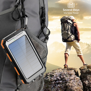 Custom Design Waterproof Solar Storage Battery Pack Power Bank Quick Fast Charger Mini Travel Led Solar Powerbank