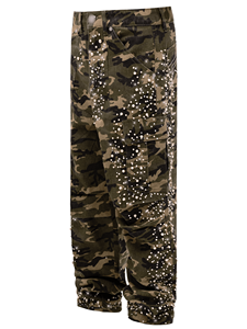 Jeans en denim pour homme HaiYao 2026, de haute qualité, personnalisés, en tissu camouflage, avec des perles et des strass, coupe droite, streetwear, hip-hop, OEM ODM, coton - Product Image 4