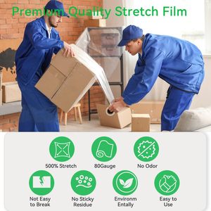 Película de Plástico Estirable de PE Personalizada por el Fabricante, Rollo de Plástico Transparente LLDPE para Envasado de Alimentos - Product Image 4