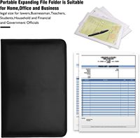 Carpeta de Archivos Familiar Transparente de 24 Bolsillos para Oficina en Casa, Segura contra Incendios, Tipo Acordeón, con Cierre, para Documentos Importantes