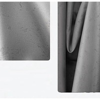 Tissus de rideaux de fenêtre de conception simple en polyester occultant lourd solide uni pour l'assombrissement de la chambre