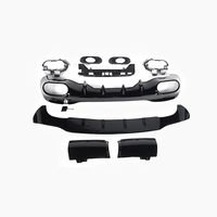 Difusor de Parachoques Trasero de Doble Salida Estilo AMG Negro ABS para Mercedes Benz Clase CLA CLA35 W118
