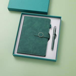 Set de Regalo Empresarial de Lujo con Cuaderno de Cuero PU, Bolígrafo y Paraguas en Caja Verde Azulado, Exquisito Regalo Corporativo con Logotipo - Product Image 3