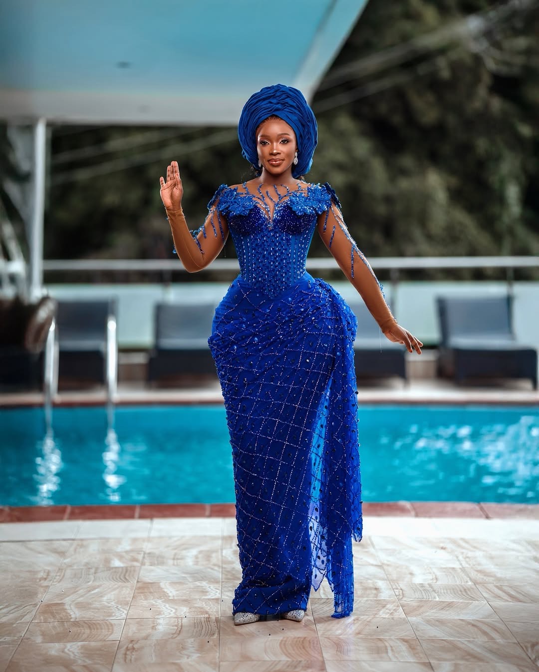 Shop Our Customized Blue Mermaid Evening Dresses for Weddings