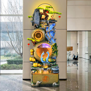 Decoración de suelo de pavo real, fuente de agua hecha a mano, sala de estar, Vestíbulo del Hotel, tienda, decoración Feng Shui, adorno interior, decoración de suelo - Product Image 4