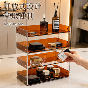 Étagère de rangement de bureau à 3 niveaux, organisateur en plastique pour bureau, cuisine, comptoir, papeterie, aliments, articles de soins personnels - Product Image 3