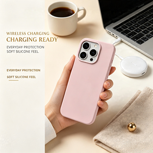 Custodia di Lusso in Silicone Liquido per <span class=keywords><strong>iPhone</strong></span> 17 Pro Max, Cover Protettiva Magnetica Soft Touch con Magnete, Ultra Sottile - Product Image 2