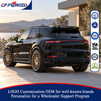 Offre Spéciale – Jantes en Alliage Forgé 2 Pièces Bronze Doré 21x10.5 22x10.5 22x11.5 à Profil Profond 5x130 pour Porsche Cayenne Turbo GT