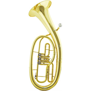 Bande à vent usine laiton finition laqué or trois clés B plat clé ténor corne euphonium avec étui embouchure - Product Image 2