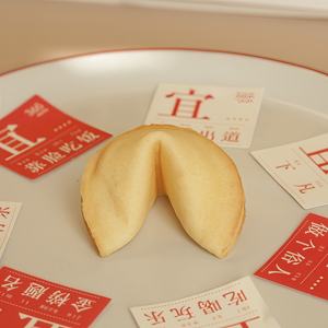 亚洲小吃热销财富饼干与不同的乐趣有意义的文字异国小吃定制甜饼干 - Product Image 2