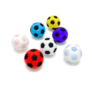 Perles en silicone de qualité alimentaire en forme de ballon de football certifiées CE/EN71/CPSIA/AU pour la fabrication de chaînes de sucettes, bracelets, colliers, porte-clés pour bébés - Product Image 4