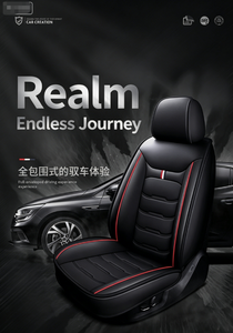 Housses <span class=keywords><strong>de</strong></span> siège YMSD <span class=keywords><strong>de</strong></span> luxe en cuir PU pleine fleur, imperméables, avec surpiqûres, compatibles airbag, trous pré-découpés, garantie 1 an - Product Image 2