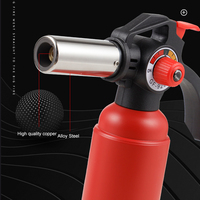 Briquet torche au butane rechargeable GF-9263, le plus puissant, à flamme réglable, portable et coupe-vent, idéal pour la soudure