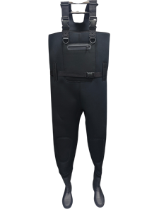 Cuissardes en néoprène 5 mm avec doublure en nylon noir, boucles <span class=keywords><strong>de</strong></span> fixation rapides réglables, poche chauffe-mains, bottes en PVC et genoux renforcés - Product Image 1