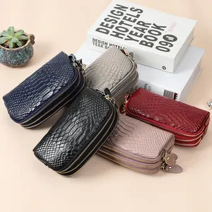 WESTAL Cowhide Leather Women Clutch Purse With Wrist Strap Large Capacity Cell Phone Bag Leather Purse Leather Women Clutch Bag