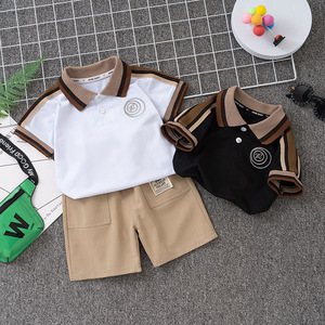 Conjunto para niños de 0 <span class=keywords><strong>a</strong></span> 5 <span class=keywords><strong>a</strong></span>ños, camiseta POLO para niño, camiseta de manga corta de verano, pantalones cortos, conjunto de 2 piezas, traje de manga corta, ropa para niño - Product Image 5