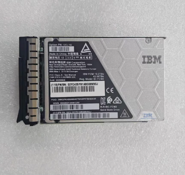 19.2TB U.2 Solid State Drive 02CL183 Original Bracket NVMe PCIe 4.0 High Speed Enterprise SSD with Active Cooling