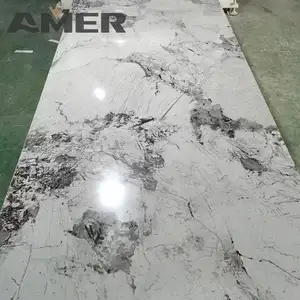 Amer 3mm Uv Wall Panel Pvc Marble Sheet Marble Design
