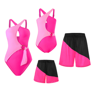 Costume da bagno di design all'ingrosso Bikini per mamma <span class=keywords><strong>e</strong></span> Me costume da bagno intero pantaloni da spiaggia costume da bagno - Product Image 3