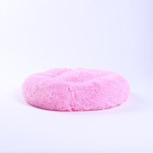 <b>Plush</b> Pet Mat Round Pink Fleece Lining For Small Dogs <b>Cats</b> Warm Thickened - Product Image 1
