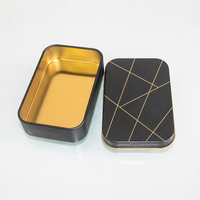 Boîte en métal de luxe noir mat avec motif soleil et couronne de lauriers, emballage cadeau haut de gamme pour bijoux et souvenirs