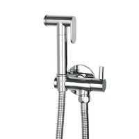 YISHUI Kit de douche bidet mural moderne à double fonction avec pulvérisateur shattaf, en laiton haut de gamme chromé, pour toilettes