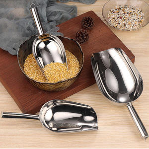 Stainless Steel Ice Scoop Set 304 Food Grade Multi Purpose Flour Sugar Grain Tea Shovel Kitchen Cooking <b>Tool</b> - Product Image 4