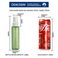 Flacon pulvérisateur de 100 ml en PET, taille 24/410, flacon pulvérisateur vide, emballage cosmétique, lotion, soin de la peau du visage, hydratant, spray désinfectant pour les mains