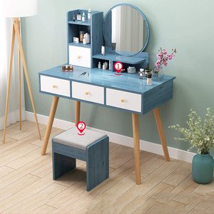 Salon mural rond pour femmes Nordic Small Window 9 Drawer Used Dressers Table Dressing Table Green - Product Image 2