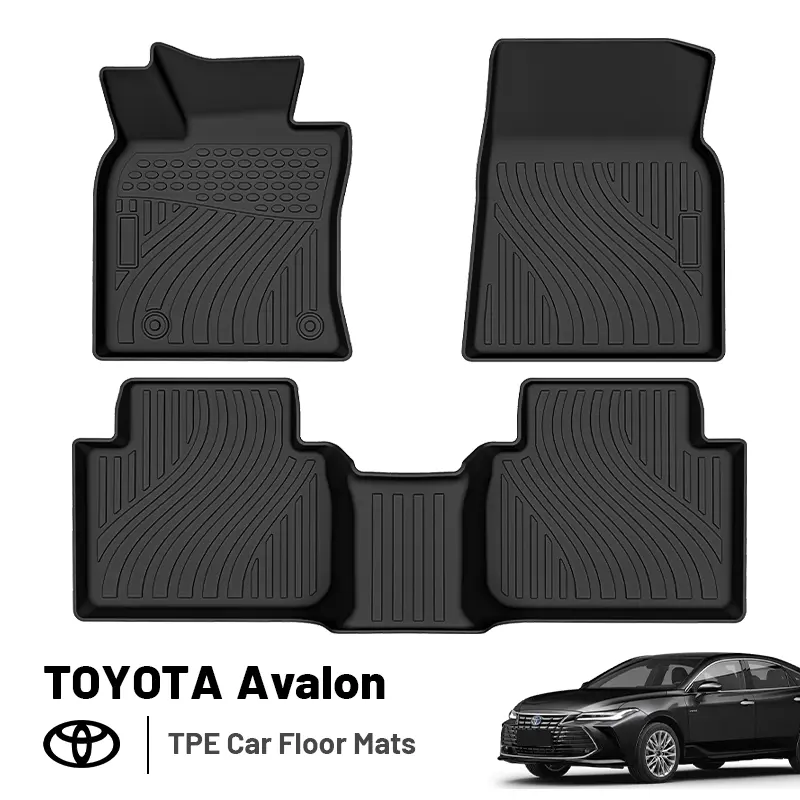 Non-toxic good flexibility car floor mat 3 pieces anti-slip tpe waterproof car floor carpet for TOYOTA Avalon