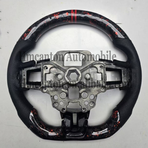 Nouveaux produits : Volant en cuir perforé en fibre de carbone forgée pour Ford Mustang - Product Image 4