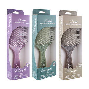 Brosse <span class=keywords><strong>à</strong></span> <span class=keywords><strong>cheveux</strong></span> carrée personnalisée Motif <span class=keywords><strong>vintage</strong></span> Massage du cuir chevelu personnalisé Coussin d'air <span class=keywords><strong>Peigne</strong></span> pour femmes Démêlant <span class=keywords><strong>Cheveux</strong></span> Plastique Laser - Product Image 6