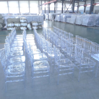 Prix usine Meubles Moderne Chaise Mariage Napoléon Décorations De Fête De Mariage En Plastique Transparent Hôtel Événement Chaise