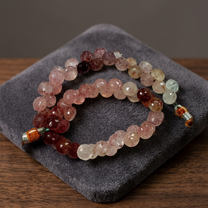 Perles en vrac de quartz fraise rose naturel facetté, taille briolette, pierres précieuses naturelles pour la fabrication de bijoux, vente en gros - Product Image 4
