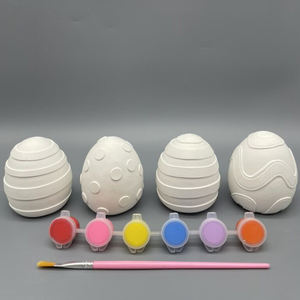 儿童DIY 3D复活节石膏绘画套装趣味复活节彩蛋兔子装饰品绘画玩具 - Product Image 1
