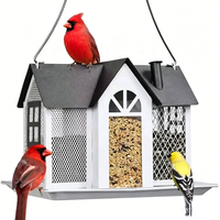 Décorations d'extérieur, fournitures pratiques pour le jardin, nouveaux mangeoires à oiseaux créatifs en forme de maisons suspendues