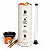 Article Viral TK : Tube à Sushi en Carton Stratifié Qualité Alimentaire, Impression Personnalisée, pour Restaurant Omakase, Vente en Gros, OEM, Boîte Cylindrique en Papier, Coffret Cadeau