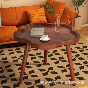 Mesa de centro moderna minimalista de madera, ideal para salas de estar pequeñas, mesitas de noche, estudios, balcones y ventanas abatibles. - Product Image 4