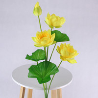 Fleur de Lotus artificielle 7 fourchettes branche de nénuphar plante de verdure pour la décoration de la maison moderne