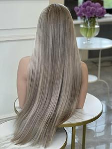 วิกผมมนุษย์สีบลอนด์แบบเต็ม HD สำหรับผู้หญิงผมร่วงเสื้อ Straight13x6ผ้าไหมบน<span class=keywords><strong>ผม</strong></span>มนุษย์ชาวยุโรป - Product Image 6