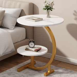 <span class=keywords><strong>Mesa</strong></span> de Centro Moderna <span class=keywords><strong>Convertible</strong></span> de Metal de 2 Niveles para Sala de Estar, Dormitorio, Hogar, Bar, Villa, Hotel y Apartamento - Product Image 4