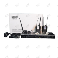 Moniteur intra-auriculaire sans fil UHF AC-220, moniteur de scène stéréo, portée de 50 m, moniteur sans fil alimenté par batterie solaire