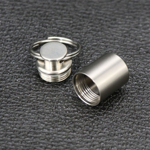 Pure Titanium <b>Pill</b> <b>Case</b> Mini Portable Metal Outdoor Sealed Waterproof Storage Bottle <b>For</b> Elderly Emergency Use - Product Image 4