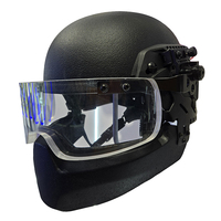 Casque tactique stable à haute protection HS, visière de protection transparente, matériau ABS, léger, durable, sans sangle, personnalisable