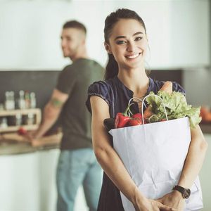 Bolsas de Papel Kraft 13x7x17, Bolsas de Regalo Blancas con Asas de Papel Trenzado, Paquete Grande para Compras, Fiestas y Detalles - Product Image 3