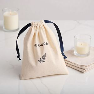 Thick Canvas <b>Drawstring</b> Perfume Essential Oil Packaging Pouch <b>Small</b> Beige Cotton Gift Jewelry <b>Bag</b> - Product Image 4